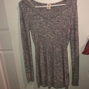 Gray sweater dress